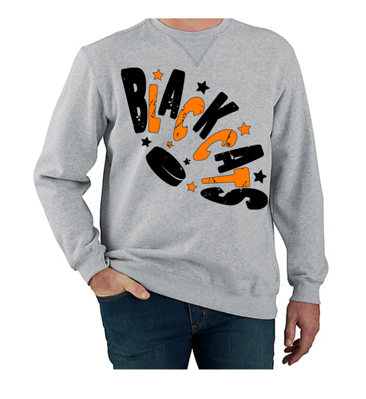 Blackcats Hockey Curved Design Sweatshirt- CARHARTT