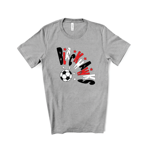 Blackhawks Soccer Curved Design T-Shirt