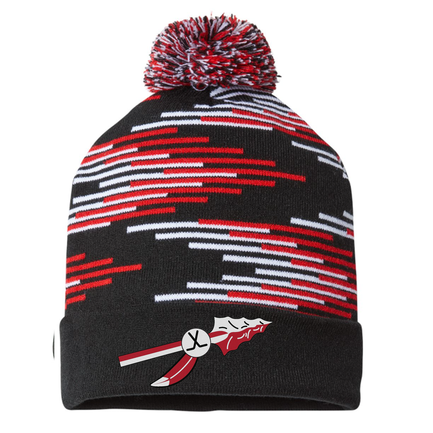 Embroidered Blackhawks Beanie Hat