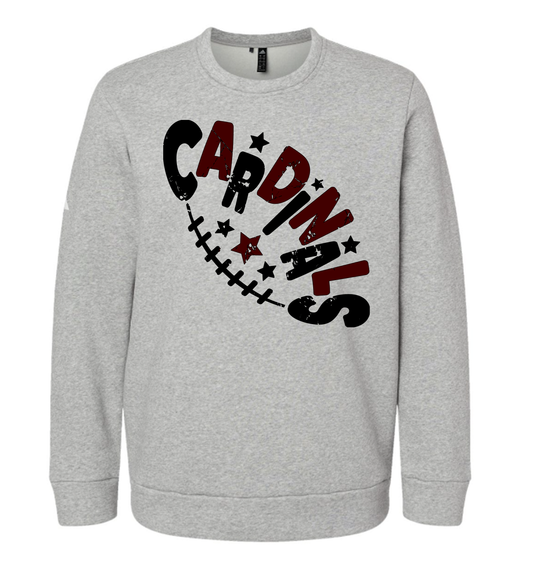 Cardinals Football Curved Design Sweatshirt- ADIDAS