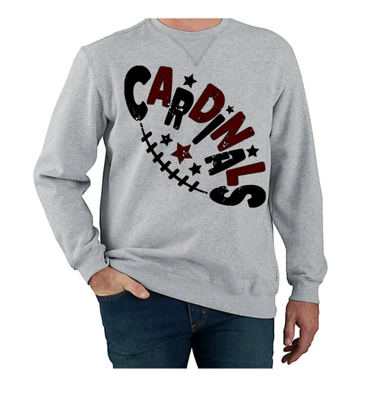 Cardinals Football Curved Design Sweatshirt- CARHARTT