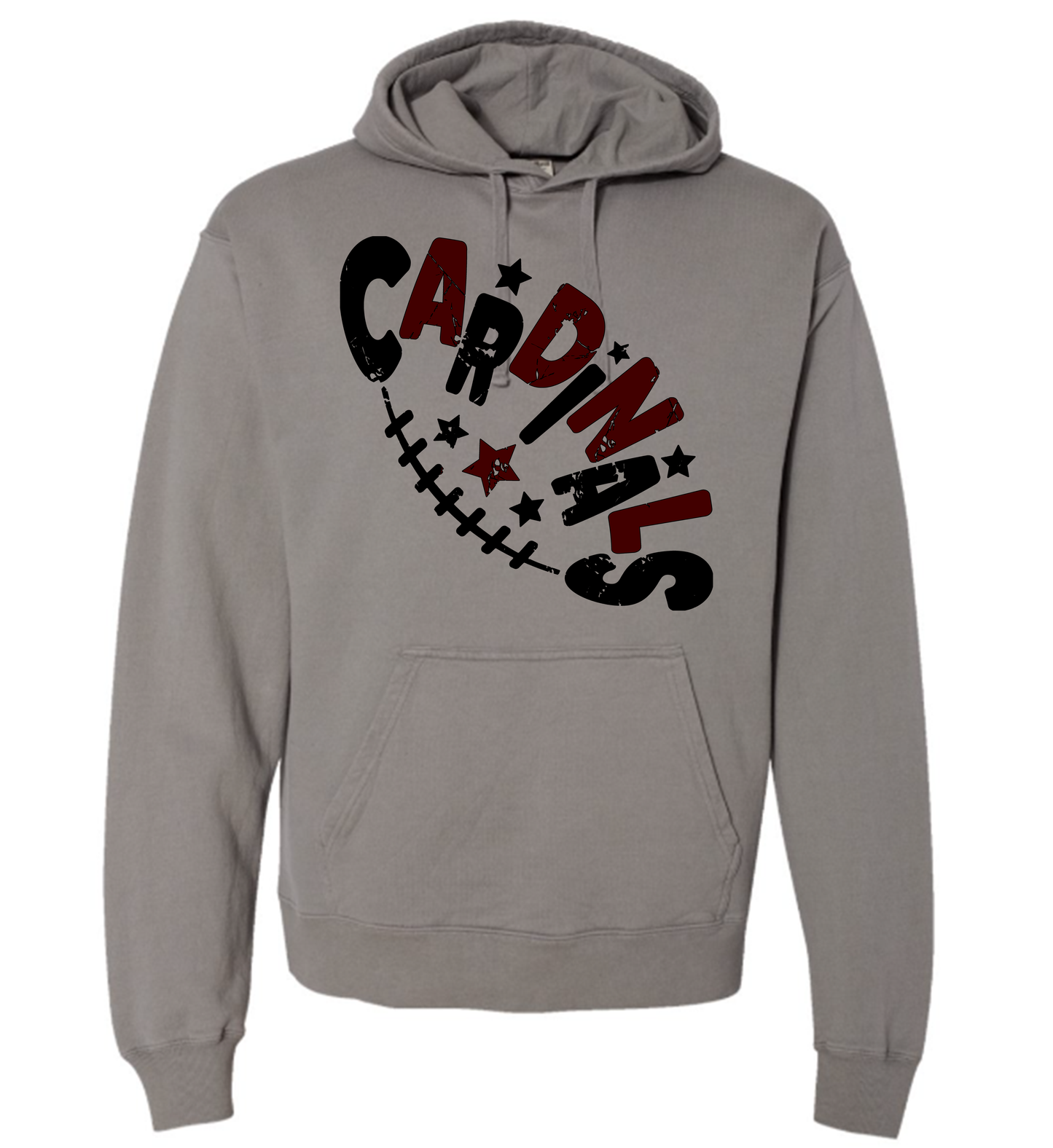 Cardinals Football Curved Design Sweatshirt