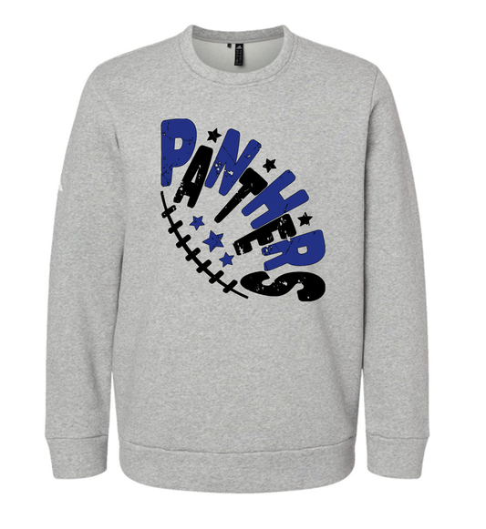 Panthers Football Curved Design Sweatshirt- ADIDAS