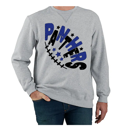 Panthers Football Curved Design Sweatshirt- CARHARTT