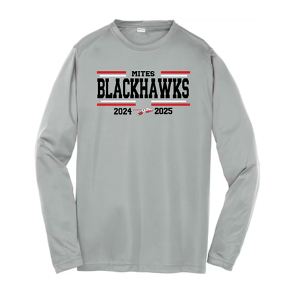 Mites Blackhawks 2024-2025 Dry-Fit Long Sleeved Shirt -Youth