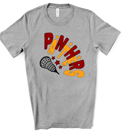 Panthers Lacrosse Curved Design T-Shirt