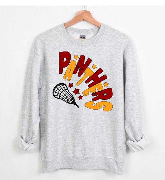 Panthers Lacrosse Curved Design Sweatshirt