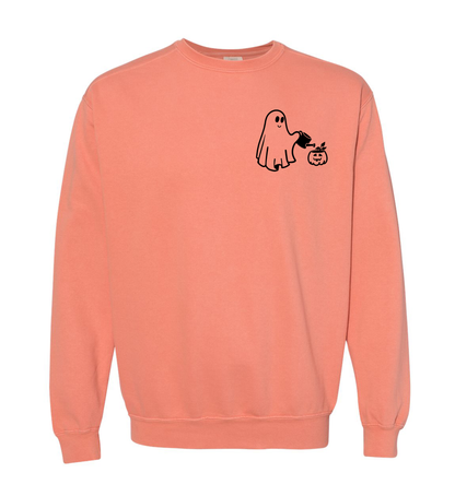 Ghost Watering Pumpkin Sweatshirt