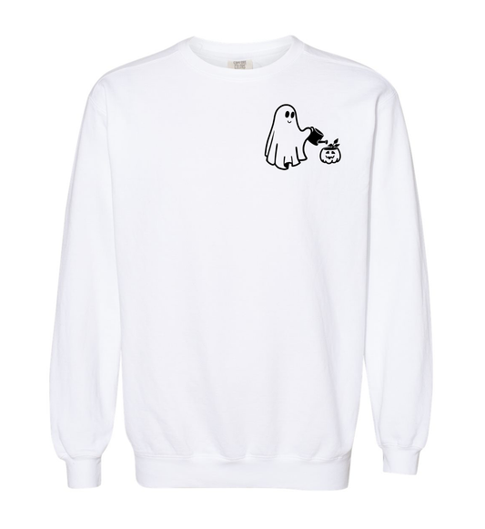 Ghost Watering Pumpkin Sweatshirt