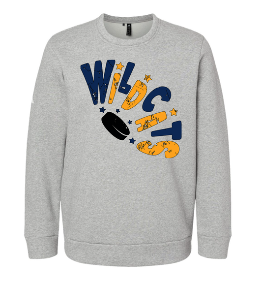 Wildcats Hockey Curved Design Sweatshirt- ADIDAS