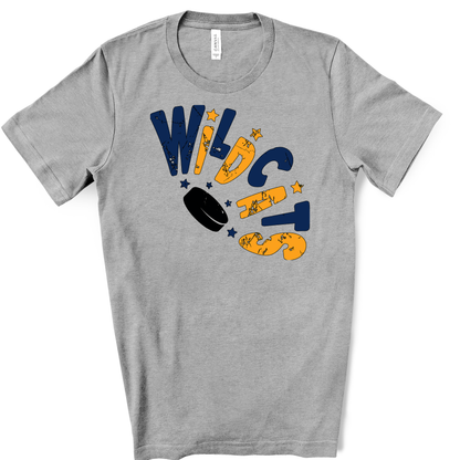 Wildcats Curved Design T-Shirt