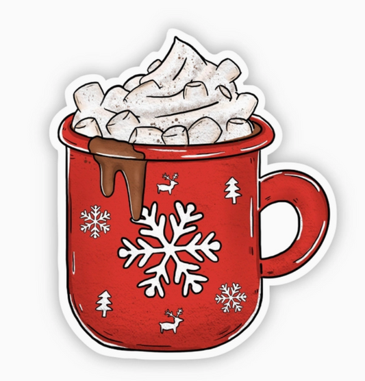 Hot Chocolate Mug Holiday Sticker