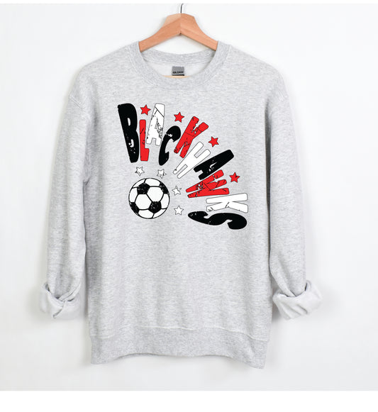 Blackhawks Soccer Curved Design Sweatshirt