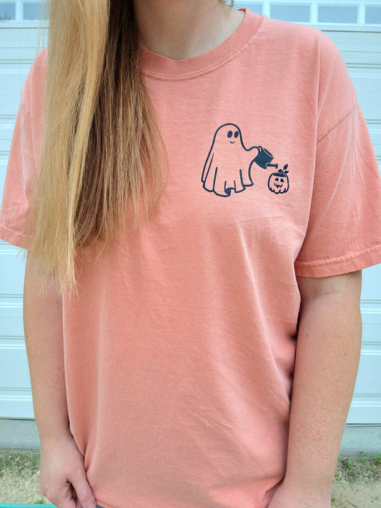 Ghost Watering Pumpkin Shirt